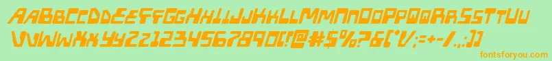 Xpeddistressital Font – Orange Fonts on Green Background