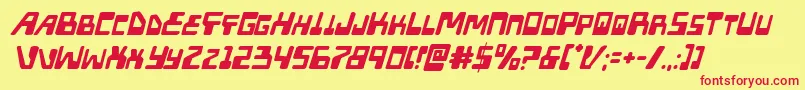 Xpeddistressital Font – Red Fonts on Yellow Background