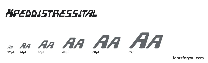 Xpeddistressital Font Sizes