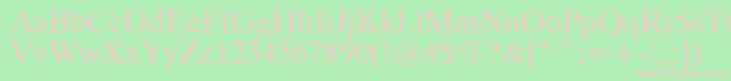 Tracia Font – Pink Fonts on Green Background