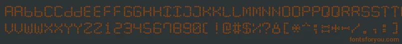 Шрифт LedCounterPlus7 – коричневые шрифты на чёрном фоне