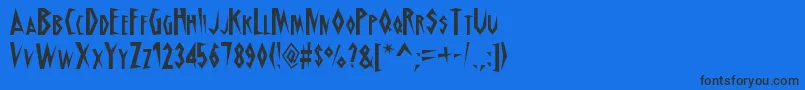 Шрифт Schra – чёрные шрифты на синем фоне