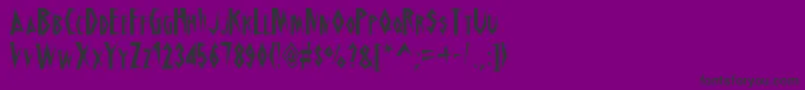Schra-Schriftart – Schwarze Schriften auf violettem Hintergrund