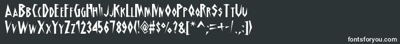 Шрифт Schra – белые шрифты на чёрном фоне