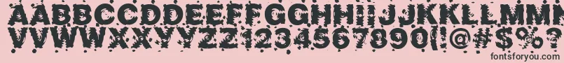 Шрифт Marusya – чёрные шрифты на розовом фоне