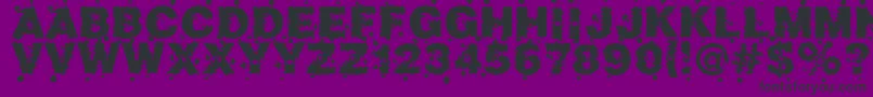 Шрифт Marusya – чёрные шрифты на фиолетовом фоне