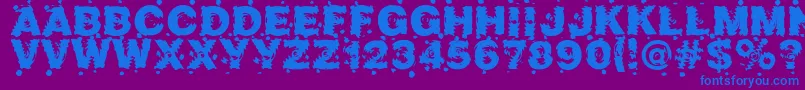 Marusya Font – Blue Fonts on Purple Background