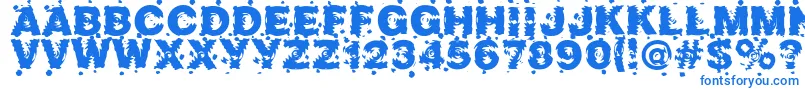 フォントMarusya – 白い背景に青い文字