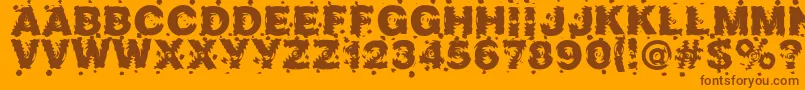Marusya Font – Brown Fonts on Orange Background