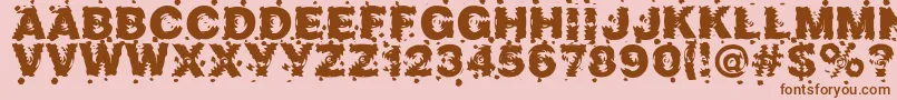 Шрифт Marusya – коричневые шрифты на розовом фоне