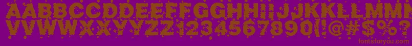 Marusya-fontti – ruskeat fontit violetilla taustalla