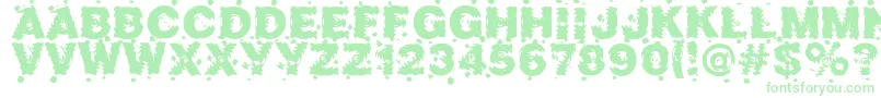 Czcionka Marusya – zielone czcionki na białym tle