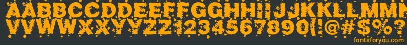 Шрифт Marusya – оранжевые шрифты на чёрном фоне