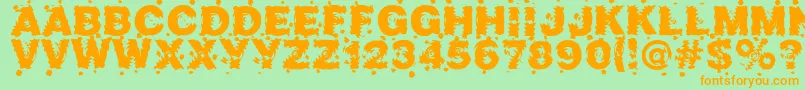 Marusya Font – Orange Fonts on Green Background