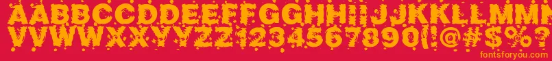 Marusya Font – Orange Fonts on Red Background