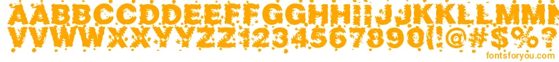 Marusya-fontti – oranssit fontit valkoisella taustalla