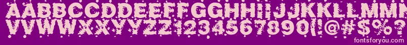 Marusya-fontti – vaaleanpunaiset fontit violetilla taustalla