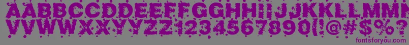 フォントMarusya – 紫色のフォント、灰色の背景