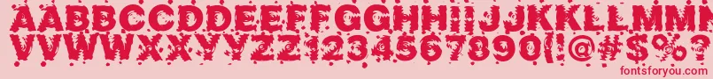 フォントMarusya – ピンクの背景に赤い文字