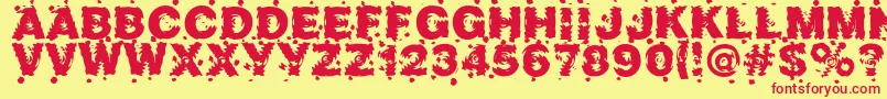 Marusya-fontti – punaiset fontit keltaisella taustalla
