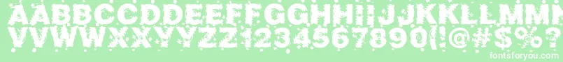 Marusya-fontti – valkoiset fontit vihreällä taustalla