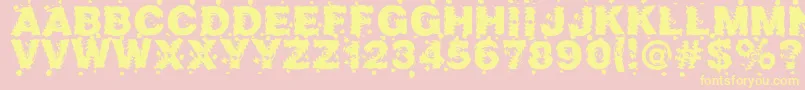 Шрифт Marusya – жёлтые шрифты на розовом фоне