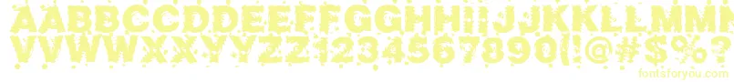 フォントMarusya – 白い背景に黄色の文字