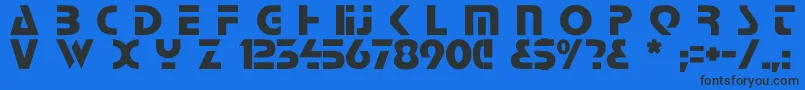 Comaro Font – Black Fonts on Blue Background