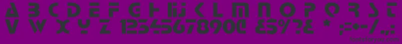 フォントComaro – 紫の背景に黒い文字