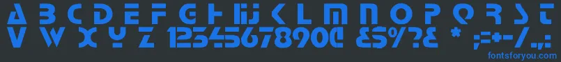 Comaro Font – Blue Fonts on Black Background