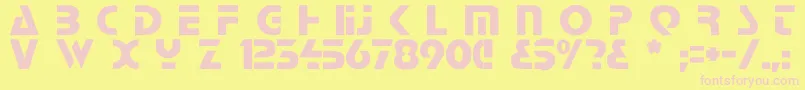 Comaro Font – Pink Fonts on Yellow Background