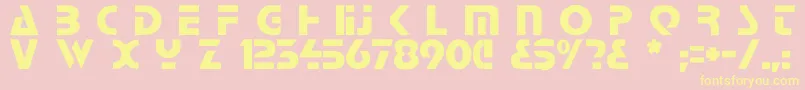 Comaro Font – Yellow Fonts on Pink Background