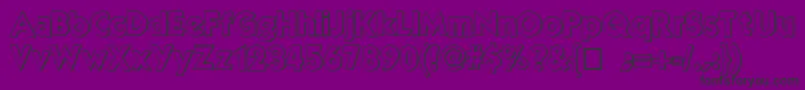 Fonte MouserOutline – fontes pretas em um fundo violeta