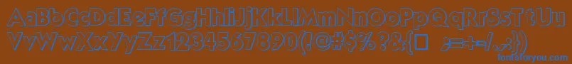 Więcej informacji o czcionce MouserOutline Czcionka MouserOutline – niebieskie czcionki na brązowym tle