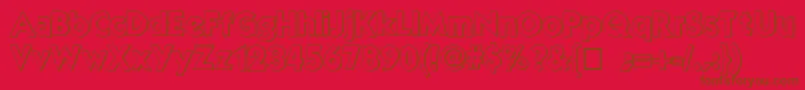 MouserOutline Font – Brown Fonts on Red Background