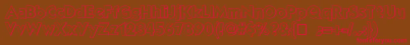MouserOutline Font – Red Fonts on Brown Background