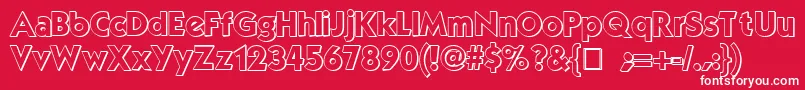MouserOutline Font – White Fonts on Red Background