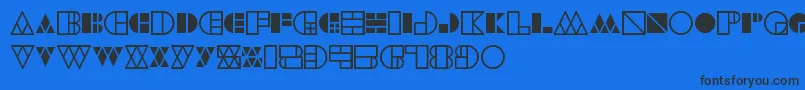 WarehouseProject Font – Black Fonts on Blue Background