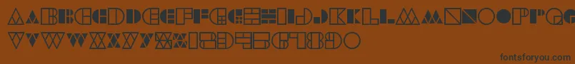 WarehouseProject-Schriftart – Schwarze Schriften auf braunem Hintergrund