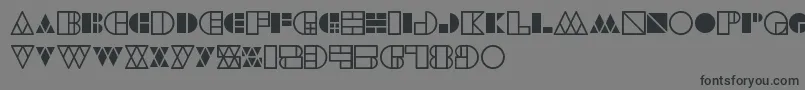 WarehouseProject-fontti – mustat fontit harmaalla taustalla