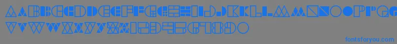 WarehouseProject Font – Blue Fonts on Gray Background