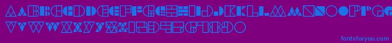 WarehouseProject Font – Blue Fonts on Purple Background