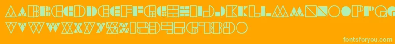 WarehouseProject Font – Green Fonts on Orange Background