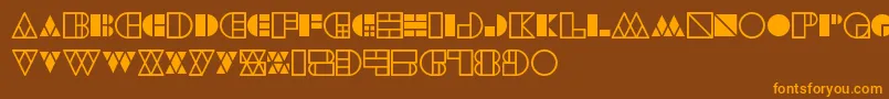 WarehouseProject Font – Orange Fonts on Brown Background