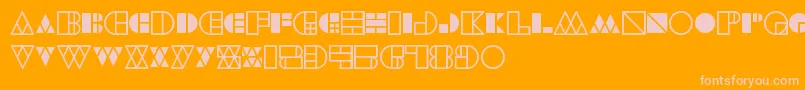 WarehouseProject Font – Pink Fonts on Orange Background