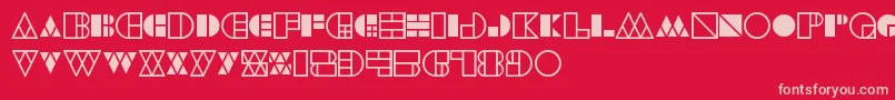 WarehouseProject Font – Pink Fonts on Red Background