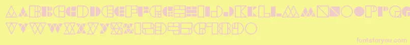 Шрифт WarehouseProject – розовые шрифты на жёлтом фоне