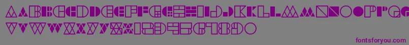 フォントWarehouseProject – 紫色のフォント、灰色の背景