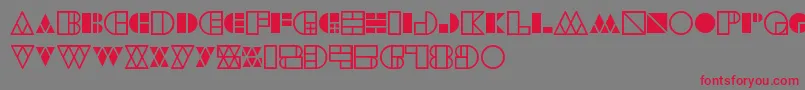 WarehouseProject Font – Red Fonts on Gray Background