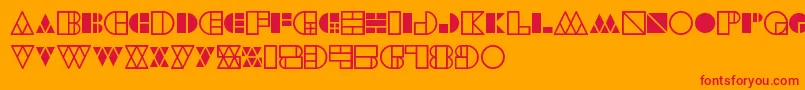 フォントWarehouseProject – オレンジの背景に赤い文字